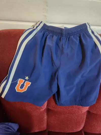Short deportivo azul Universidad de Chile para niño - miniatura 1