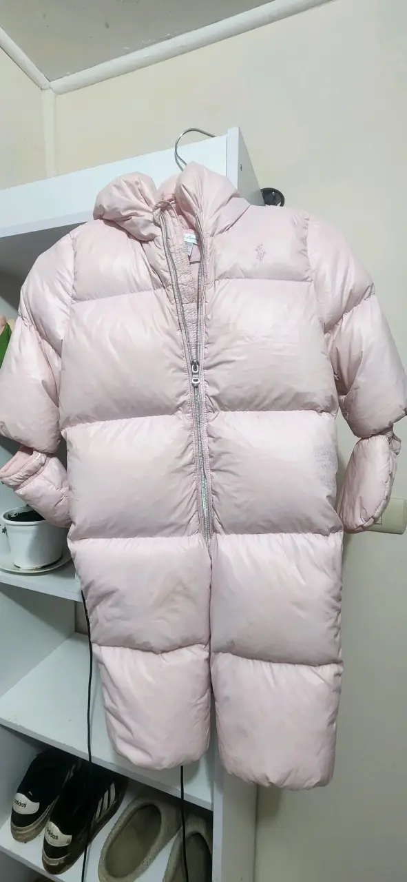 Enterito acolchado rosa para bebé Polo Ralph Lauren - 1
