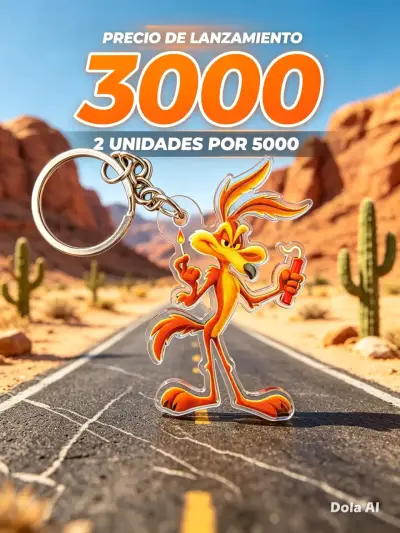 Llavero Coyote Animado Acrílico - miniatura 4