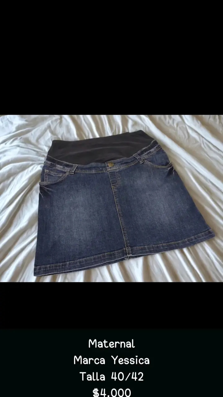 Falda maternal de mezclilla Yessica talla 40/42