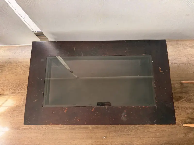 Mesa de Centro de Madera con Vidrio - 3