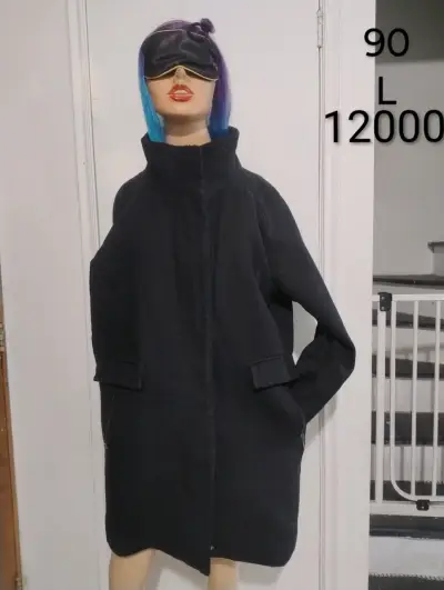 Abrigo largo gris talla S/M - miniatura 3