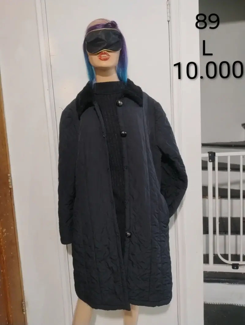 Abrigo largo gris talla S/M - 5