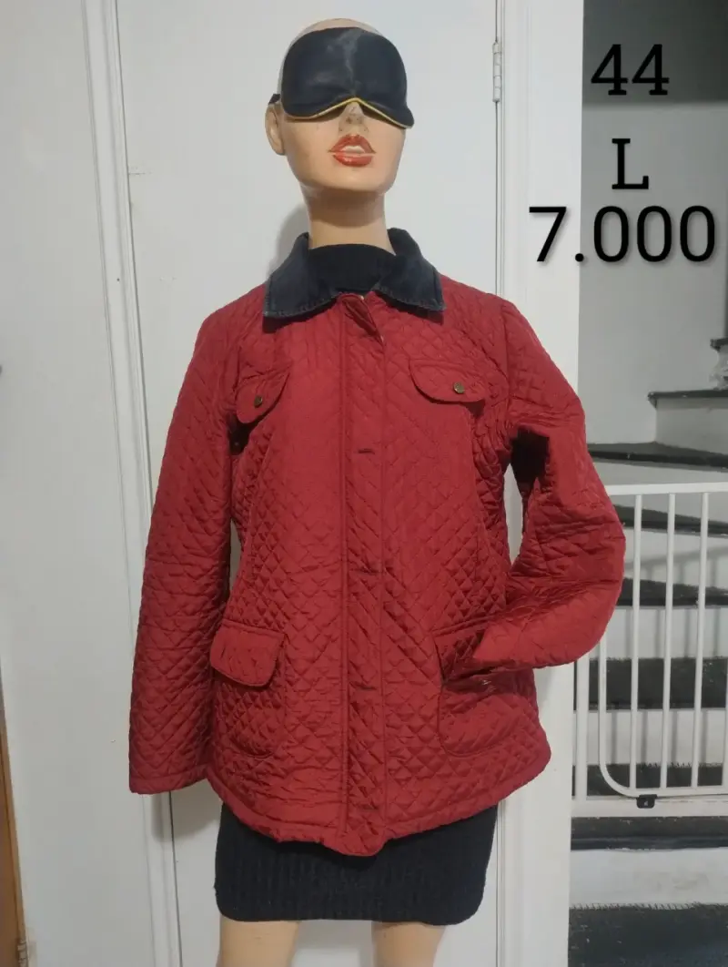 Parka de Mujer Burdeo con Capucha - 5