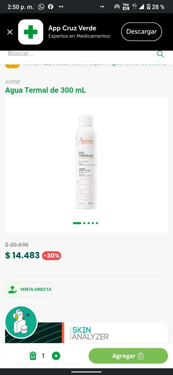Agua Termal Avène Calmante 300 ml - 2