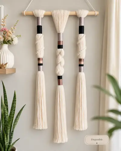Decoración de pared macramé escultural - miniatura 3