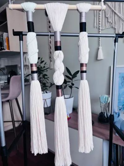 Decoración de pared macramé escultural - miniatura 4