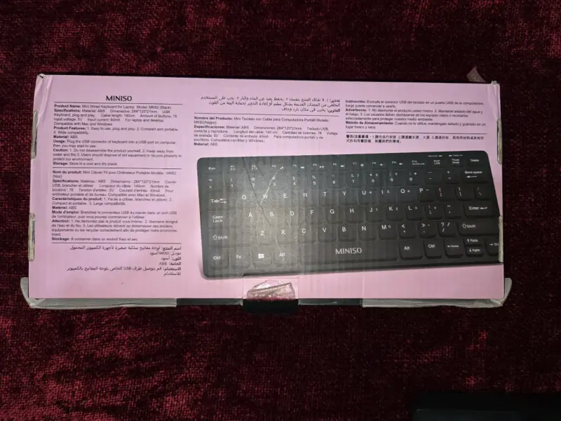 Teclado Alámbrico Miniso Negro - 6