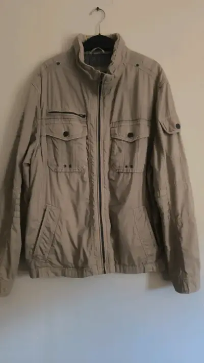 Chaqueta beige Jan Vanderstorm con bolsillos - miniatura 1