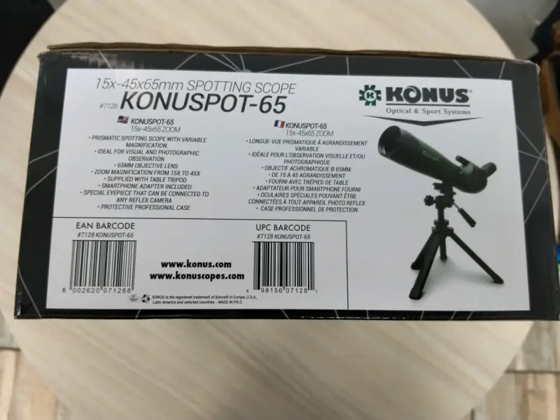 Telescopio terrestre Konus Konuspot 65 con trípode - 5