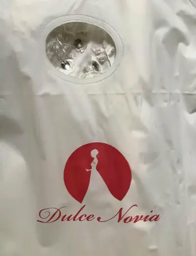 Vestido de Novia Blanco con Detalles de pedreria - miniatura 1