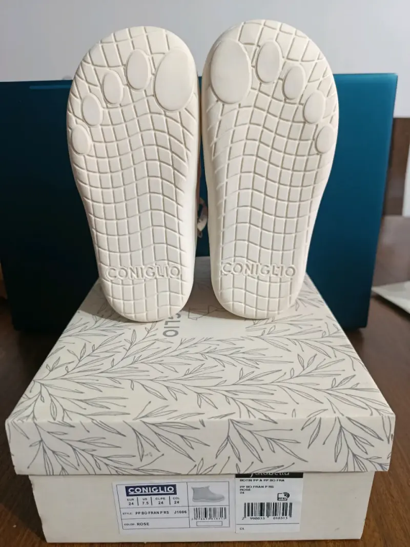Botines rosados para niñas Coniglio talla 24 - 2