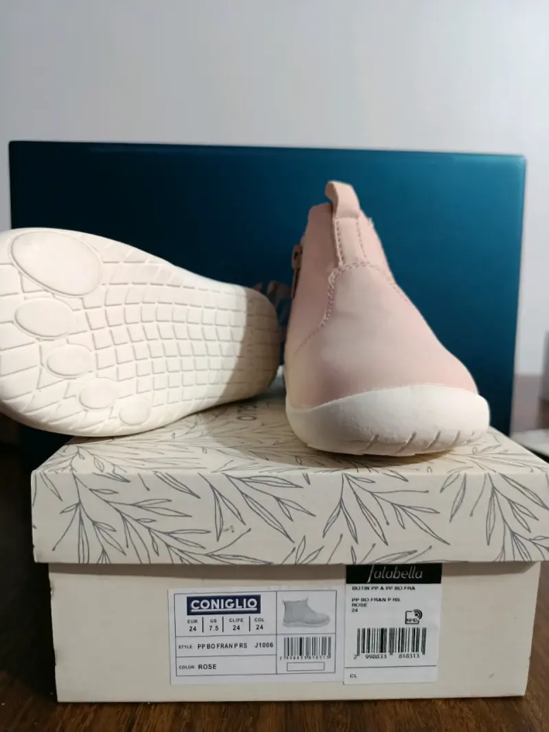 Botines rosados para niñas Coniglio talla 24 - 3