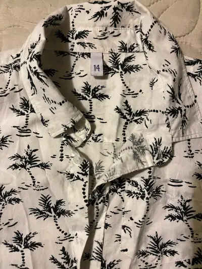 Camisa de hombre estampada con palmeras - miniatura 1