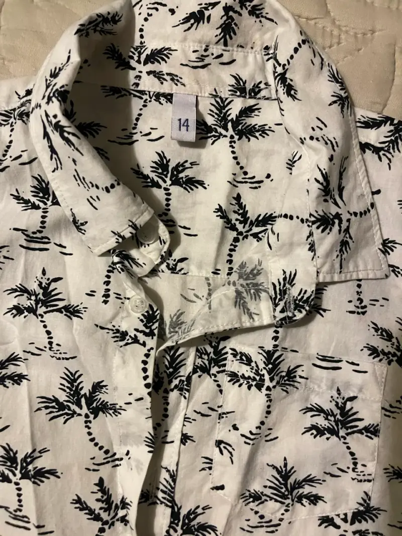 Camisa de hombre estampada con palmeras - 2