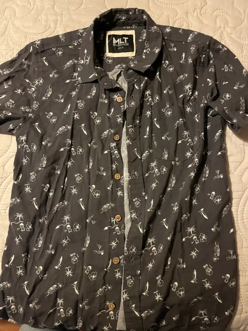Camisa de hombre estampada con palmeras - 5