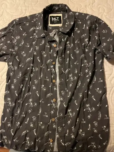 Camisa de hombre estampada con palmeras - miniatura 5