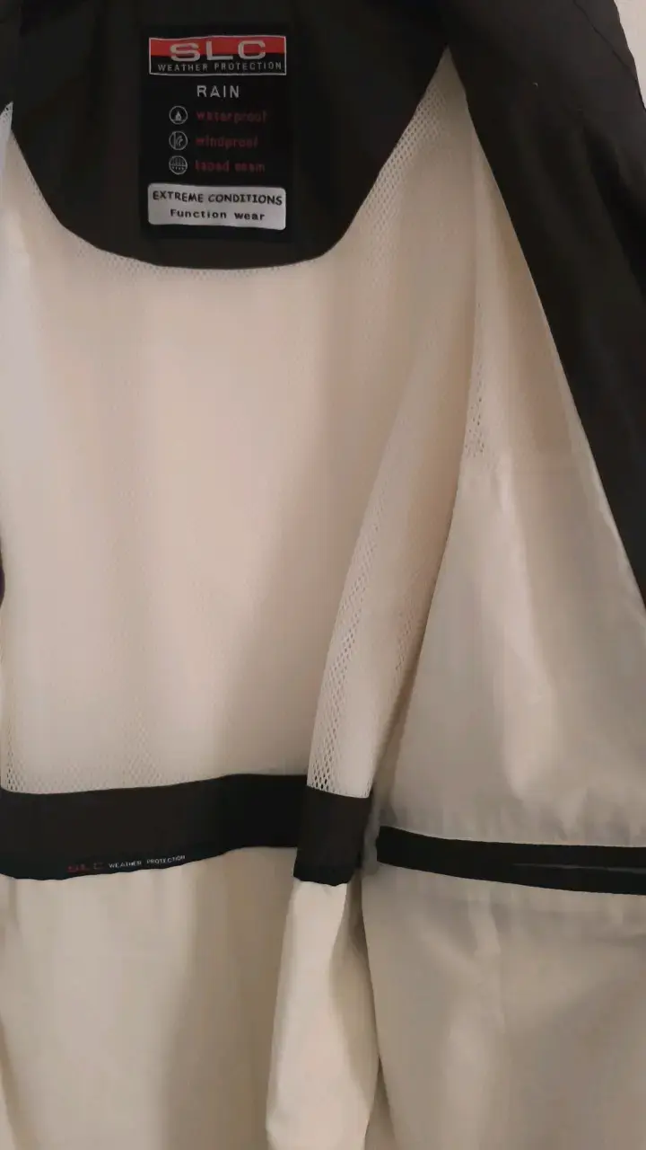 Chaqueta impermeable blanca SLC para lluvia - 6