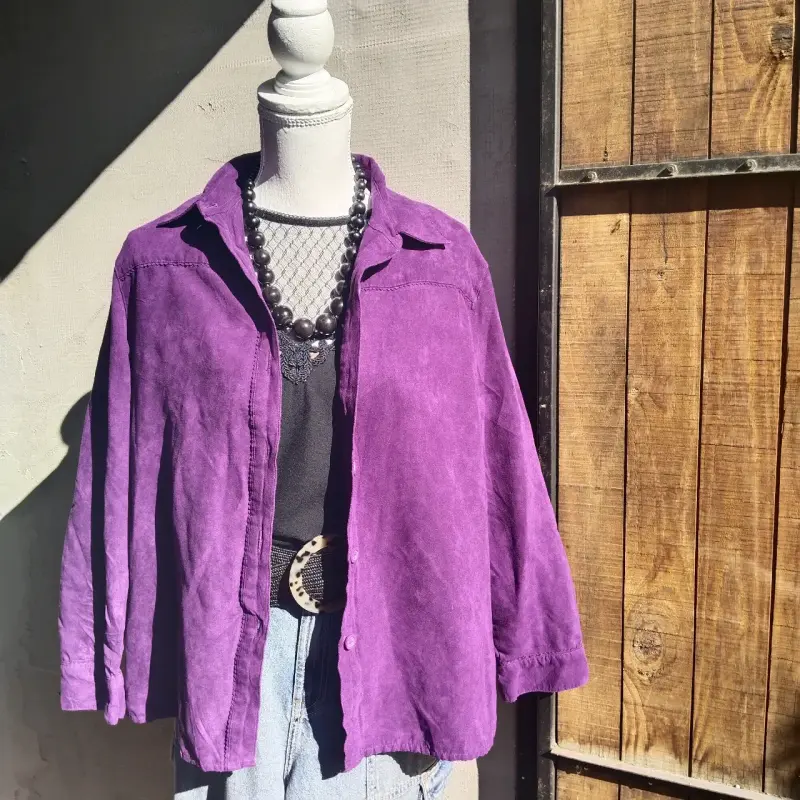 Chaqueta de gamuza en varios colores para mujer - 3
