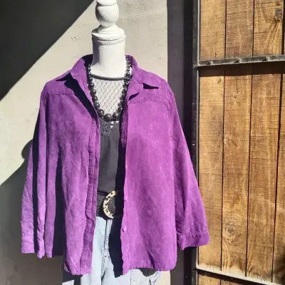 Chaqueta de gamuza en varios colores para mujer - miniatura 3