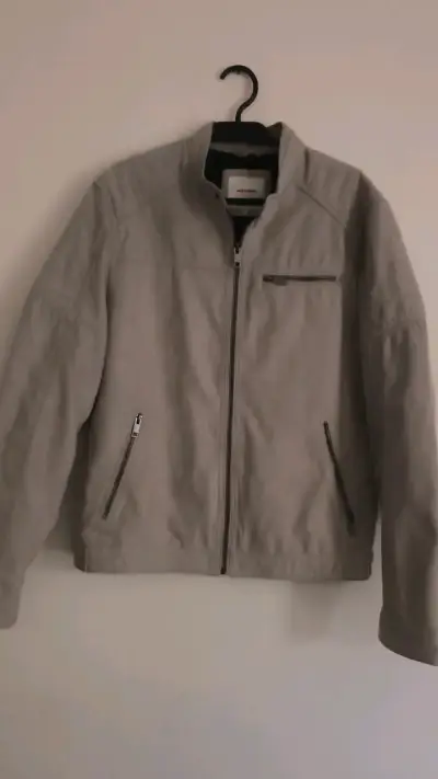 Chaqueta Jack & Jones beige con cierre - miniatura 1