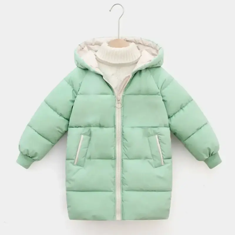 Chaqueta acolchada verde menta para niños