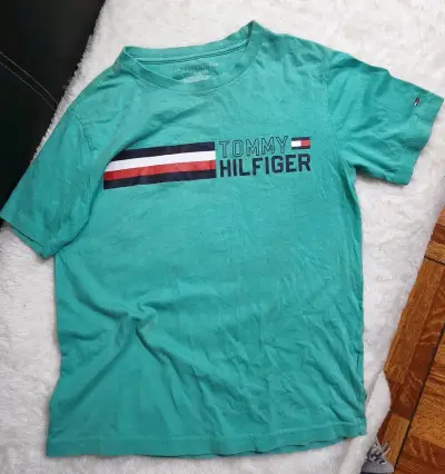 Polera Tommy Hilfiger verde para niño - miniatura 1