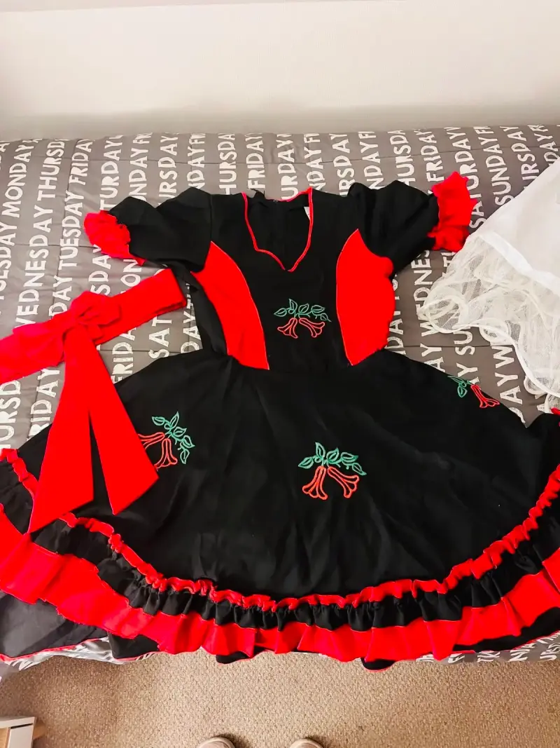 Vestido de Huasa Chilena con Enagua y Cinturón - 2