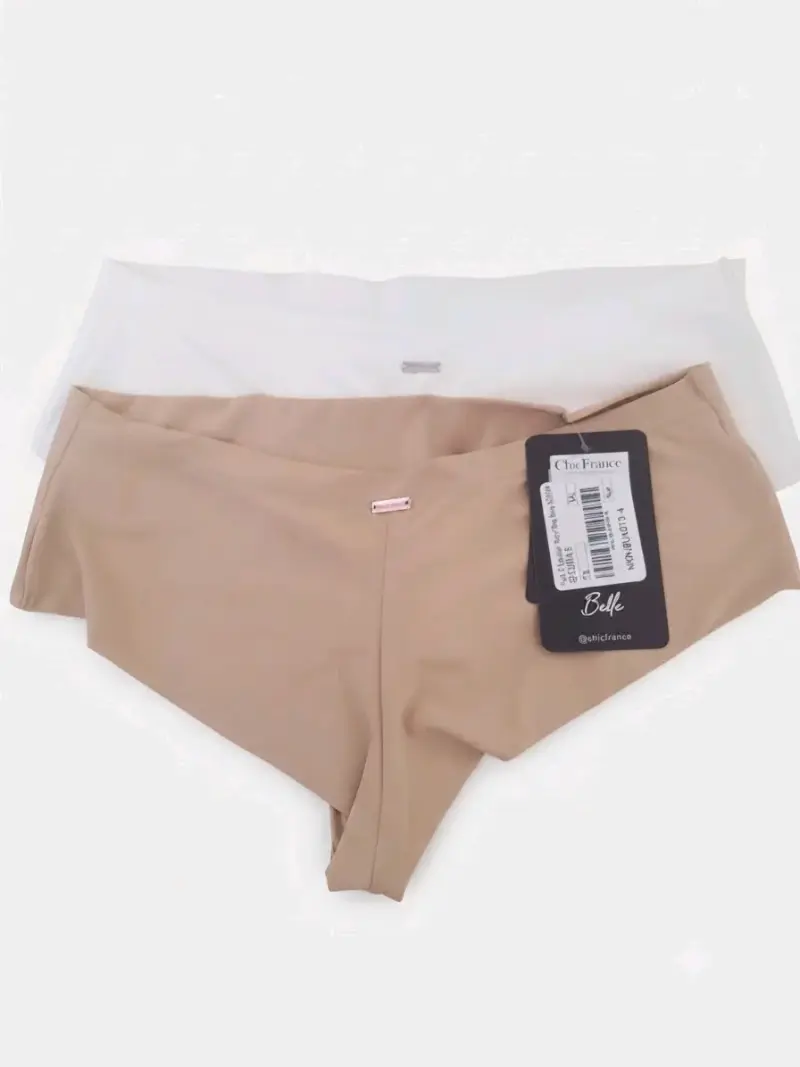 Pack de calzones beige y blanco Chic France