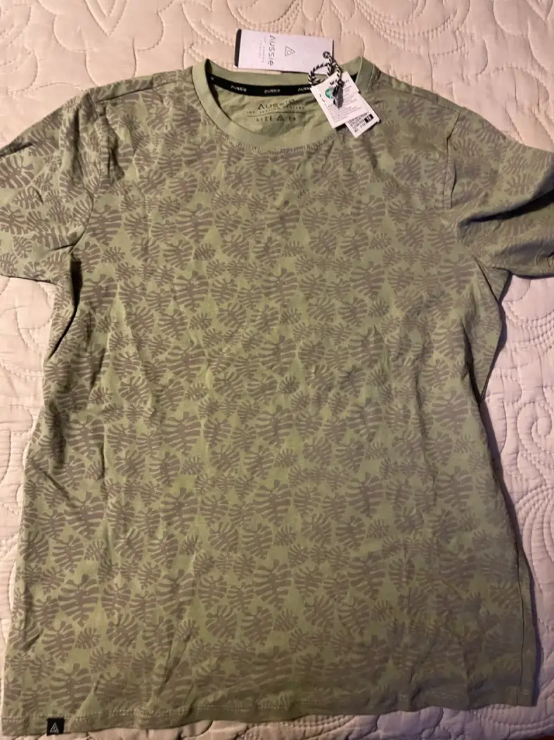 Polera verde estampada Aussie talla 16 - 2