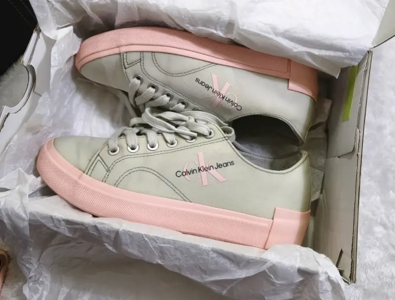Zapatillas Calvin Klein Jeans verde y rosa - 2