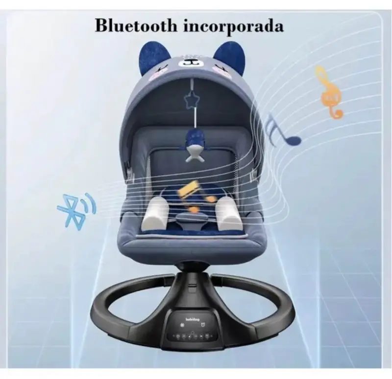 Silla mecedora para bebé con Bluetooth LuBabycas - 2