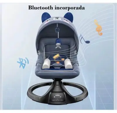 Silla mecedora para bebé con Bluetooth LuBabycas - miniatura 2