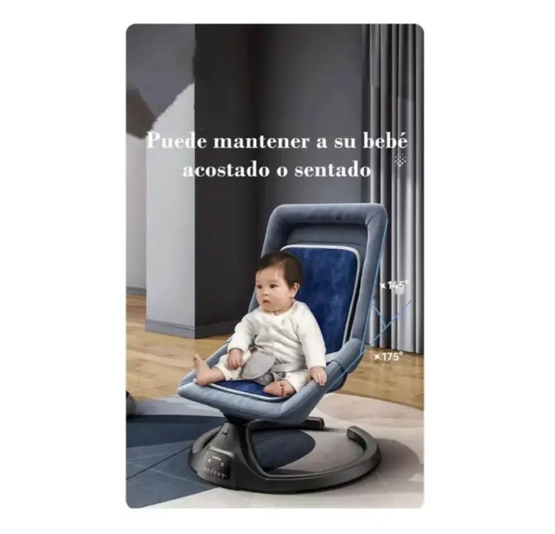 Silla mecedora para bebé con Bluetooth LuBabycas - 4