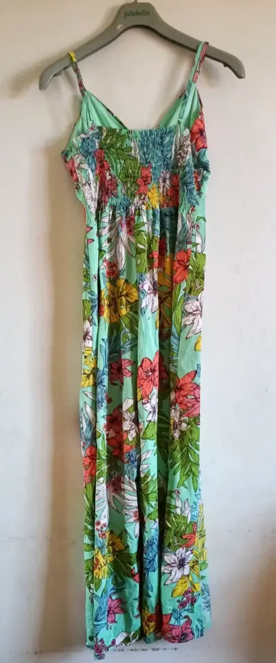 Enterito / Jumpsuit Playero Floreado Verde Agua - miniatura 2