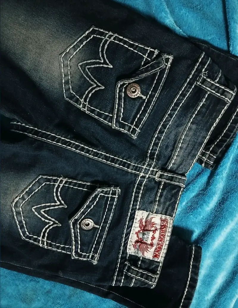 Jeans de mezclilla Fashion Denim con bolsillos - 2