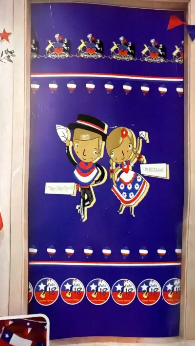 Decoración Puerta Fiestas Patrias Chilenas - miniatura 2
