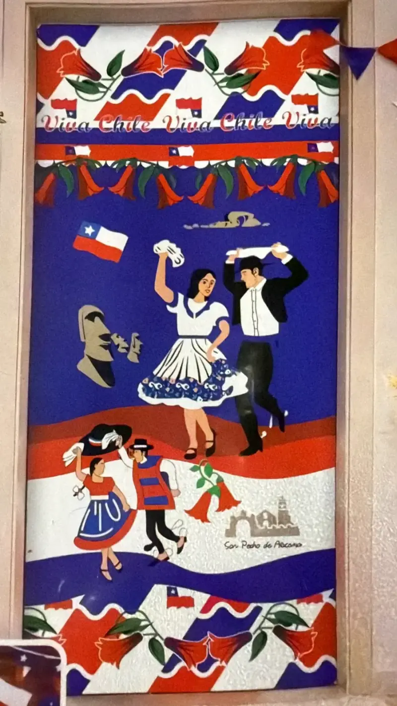 Decoración Puerta Fiestas Patrias Chilenas - 5