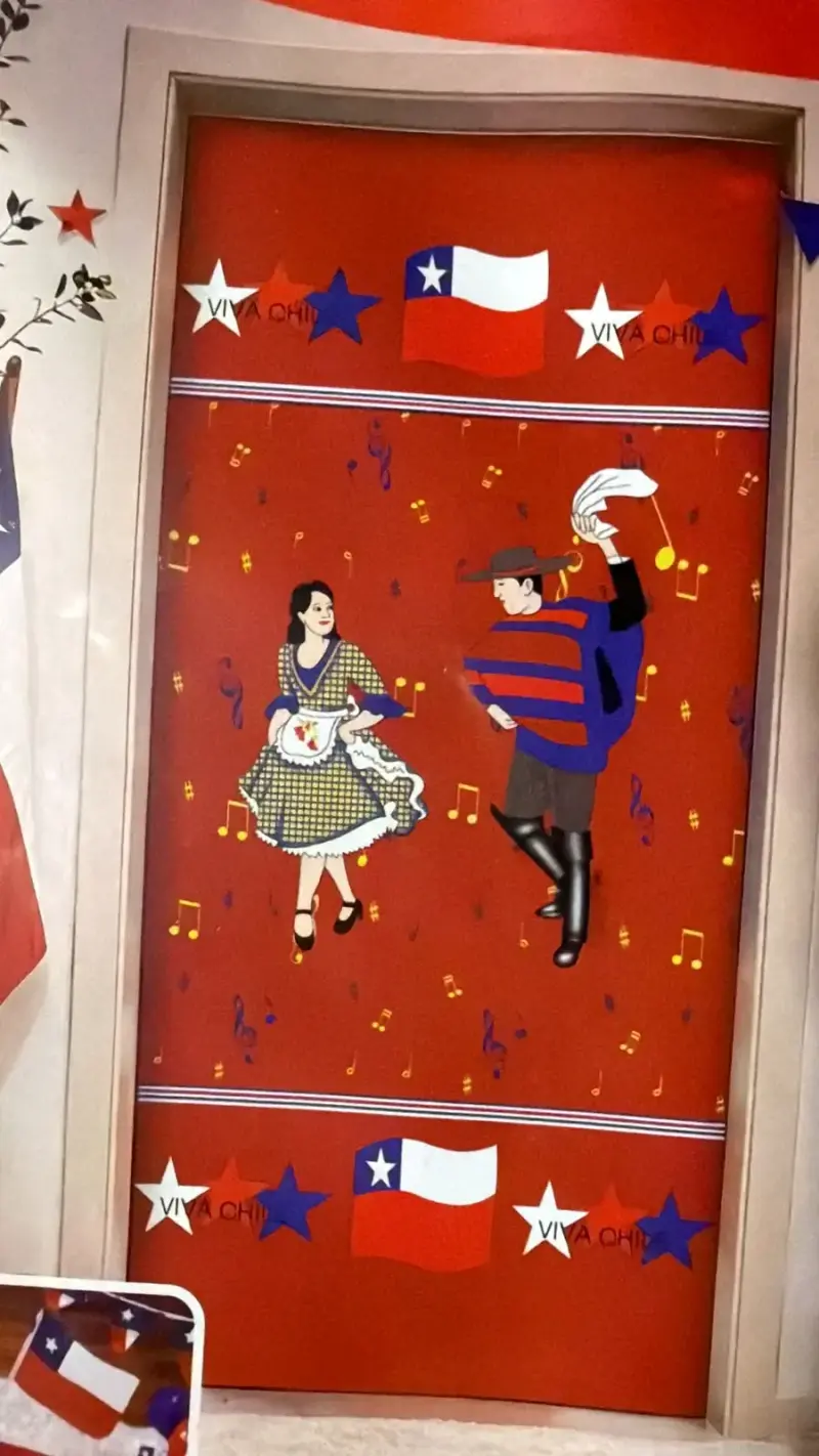 Decoración Puerta Fiestas Patrias Chilenas - 6