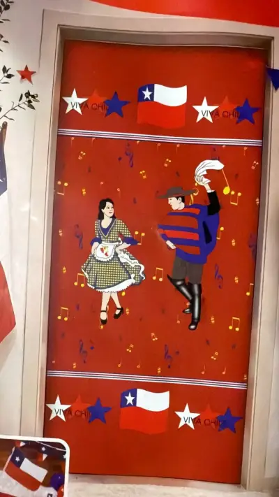 Decoración Puerta Fiestas Patrias Chilenas - miniatura 6