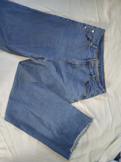Pantalones de mezclilla beige talla 44 - miniatura 4