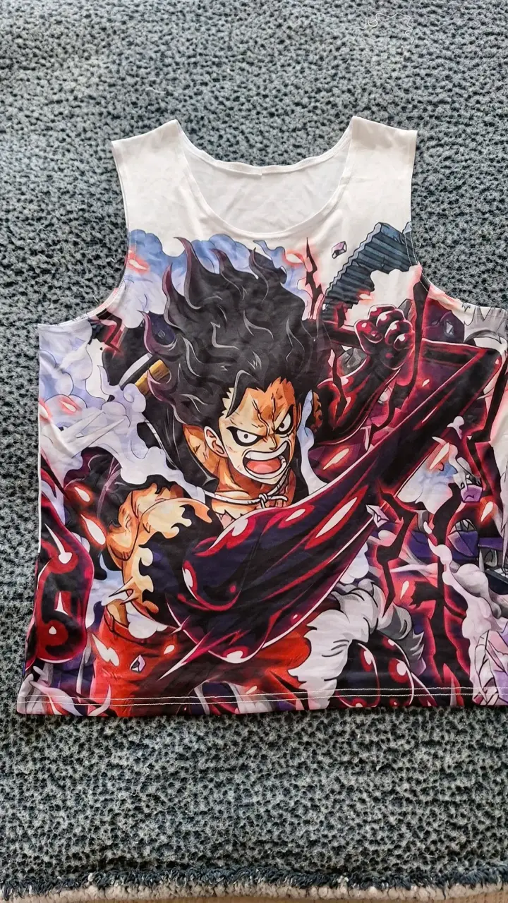 Polera sin mangas anime luffy one piece talla XL