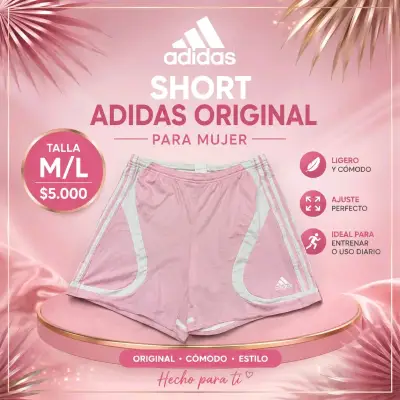 Short deportivo rosa para mujer Adidas - miniatura 1