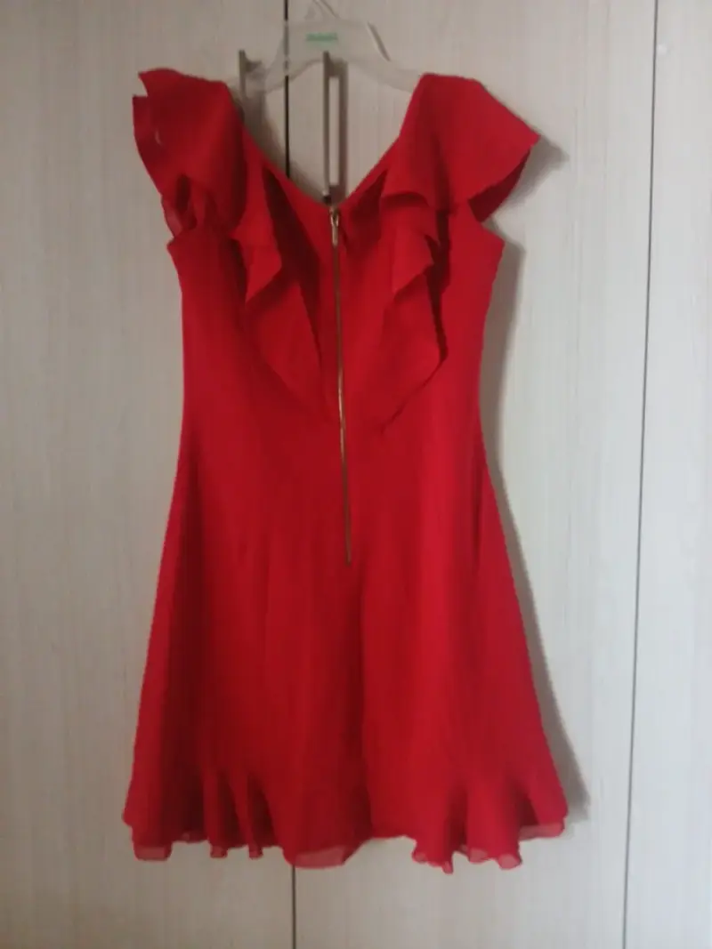 Vestido rojo con volantes talla 38 - 2