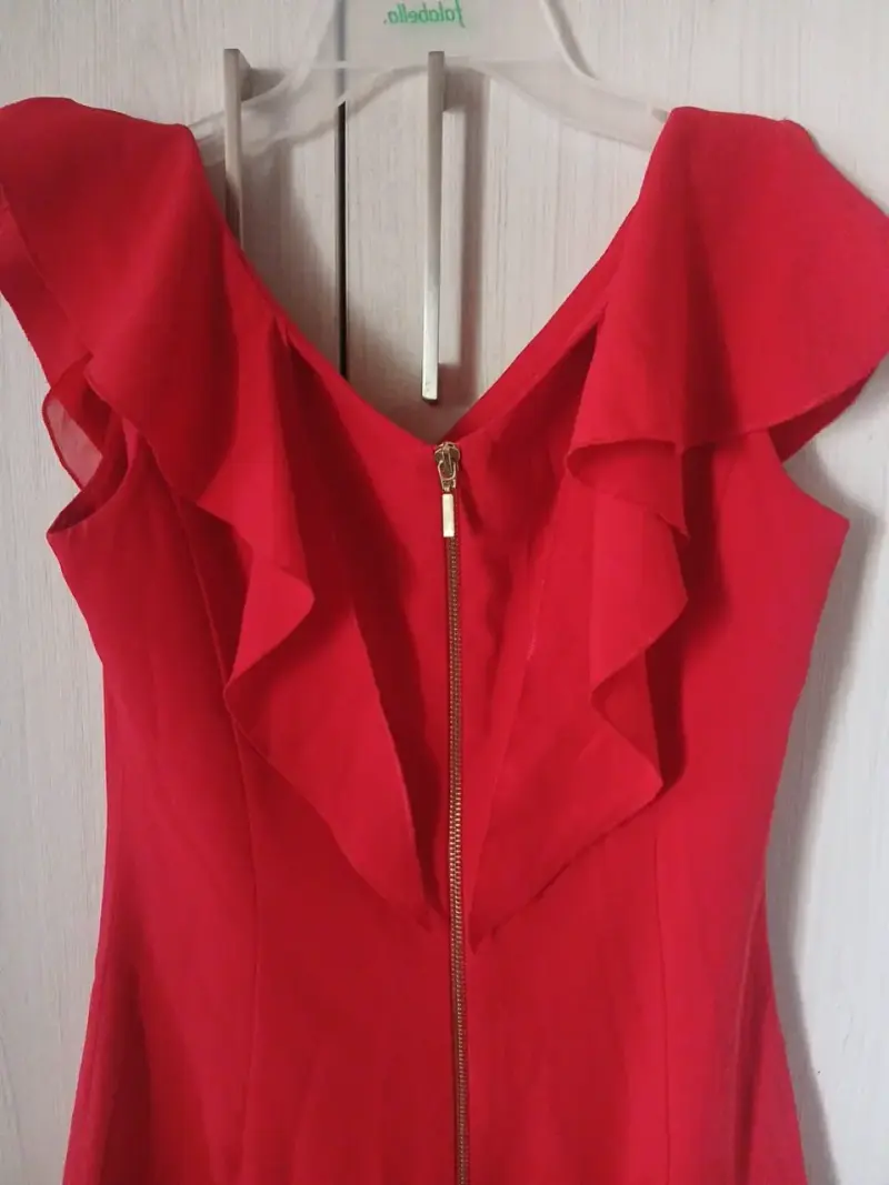 Vestido rojo con volantes talla 38 - 3