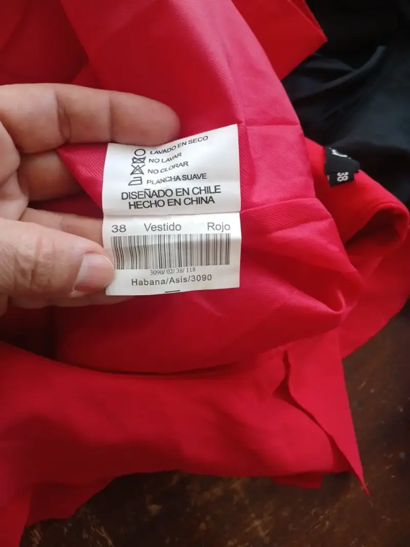 Vestido rojo con volantes talla 38 - 4