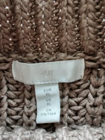 Suéter de punto grueso marrón H&M talla XL - miniatura 1