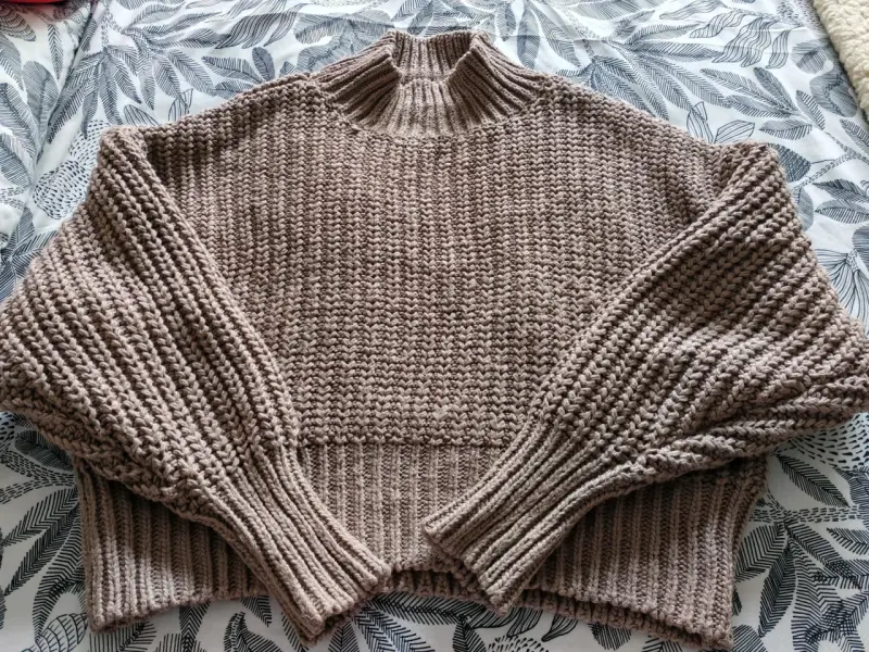 Suéter de punto grueso marrón H&M talla XL - 2