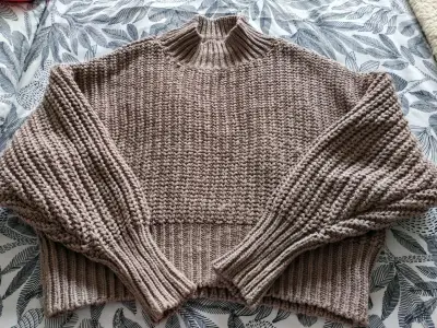 Suéter de punto grueso marrón H&M talla XL - miniatura 2