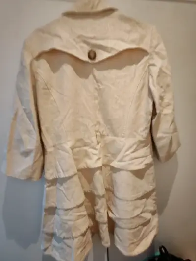 Abrigo beige de lino para mujer Liolà - miniatura 1